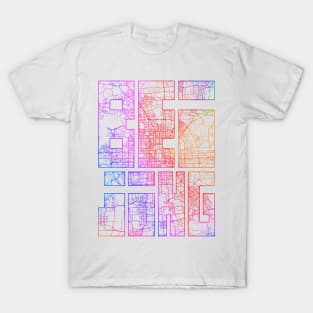 Beijing, China City Map Typography - Colorful T-Shirt